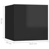 vidaXL Meubles TV muraux 8 pcs Noir brillant 30,5x30x30 cm