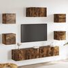 vidaXL Ensemble de meubles TV 7 pcs Ch&ecirc;ne fum&eacute; Bois d'ing&eacute;nierie
