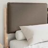 vidaXL Cadre de lit avec t&ecirc;te de lit rembourr&eacute;e Taupe 150 x 200 cm