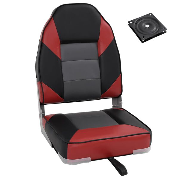 vidaXL Ensemble de si&egrave;ges de bateau pliables lot de 2 dossier haut