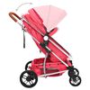 vidaXL Poussette pour b&eacute;b&eacute; 2-en-1 Rouge Aluminium