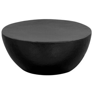 vidaXL Table basse Aluminium martel&eacute; 70x30 cm Noir