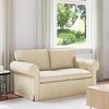 vidaXL Canap&eacute; Cr&egrave;me 215 x 82 x 80 cm tissu