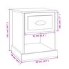 vidaXL Tables de chevet 2 pcs sonoma gris 39x39x47,5cm bois ing&eacute;nierie