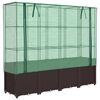 vidaXL Jardini&egrave;re sur&eacute;lev&eacute;e avec housse aspect rotin 160x40x153 cm