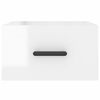 vidaXL Tables de chevet murales 2 pcs blanc brillant 35x35x20 cm