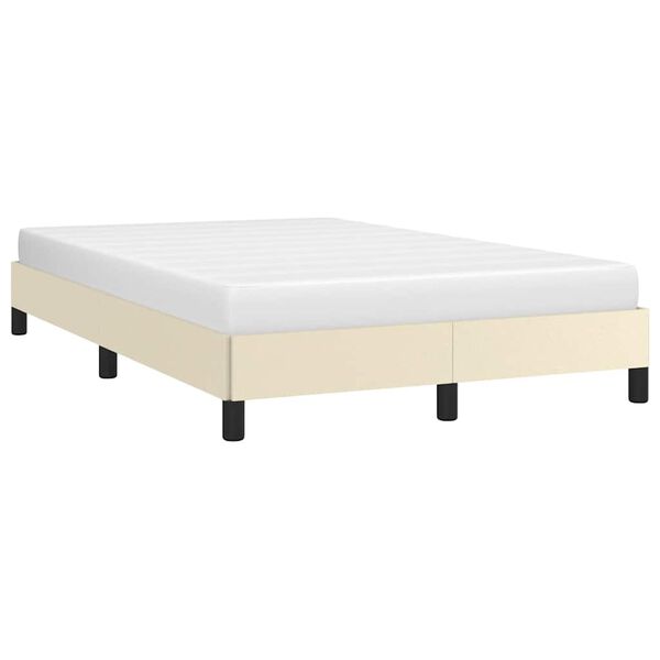 vidaXL Cadre de lit sans matelas cr&egrave;me 120x190 cm similicuir