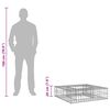 vidaXL Lit sur&eacute;lev&eacute; gabion Argent&eacute; 80 x 80 x 20 cm Acier galvanis&eacute;