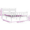 vidaXL Cadre de lit sans matelas blanc bois de pin massif