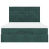 vidaXL Cadre de lit ottoman avec matelas vert fonc&eacute; 140x200 cm velours