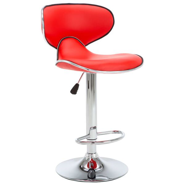 vidaXL Tabourets de bar 2 pcs rouge similicuir