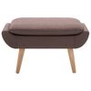 vidaXL Fauteuil sans accoudoirs avec repose-pied marron tissu