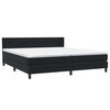 vidaXL Sommier &agrave; lattes de lit avec matelas et LED noir 180x220 cm velours