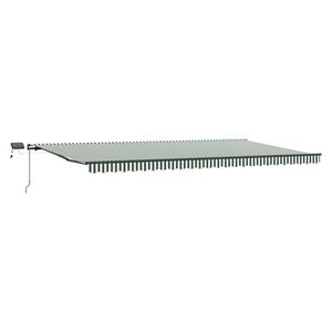 vidaXL Auvent r&eacute;tractable Vert et blanc 600 &times; 300 cm