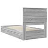 vidaXL Lit de Rangement Gris Sonoma 90 x 200 cm Bois d'ing&eacute;nierie