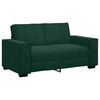 vidaXL Ensemble de canap&eacute;s 3 pcs avec coussins Vert fonc&eacute; Velours