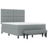 vidaXL Lit &agrave; ressorts avec matelas Gris clair 140 x 200 cm tissu