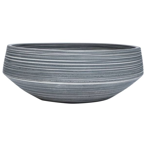 vidaXL Vasque à poser gris rond Φ41x14 cm céramique