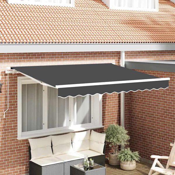 vidaXL Toile de rechange pour store banne Anthracite 250 x 200 cm
