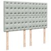 vidaXL Sommier &agrave; lattes de lit et matelas Gris clair 140x200cm Velours