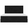 VidaXL Cadre de lit ottoman avec matelas noir 160x200 cm velours