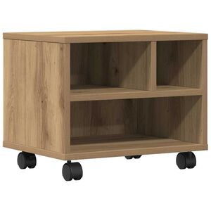 vidaXL Support d'imprimante Ch&ecirc;ne artisanal 41 x 32 x 34,5 cm