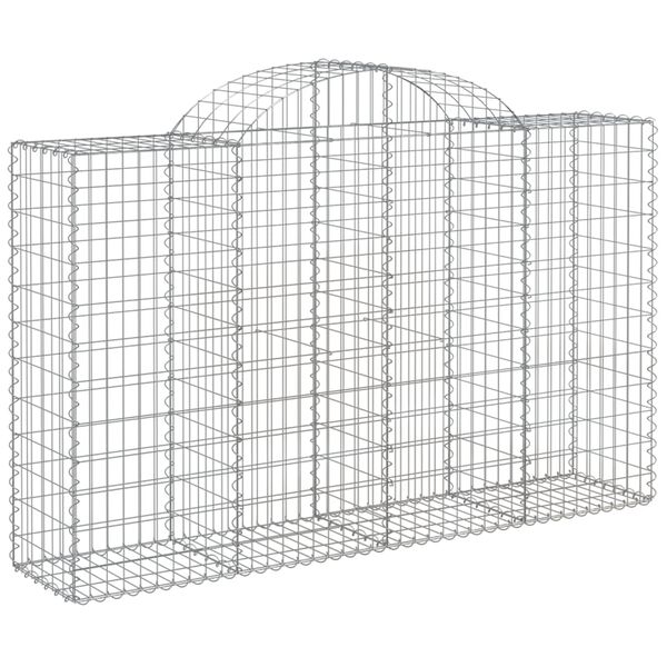 vidaXL Paniers &agrave; gabions arqu&eacute;s 40 pcs 200x50x120/140 cm Fer galvanis&eacute;