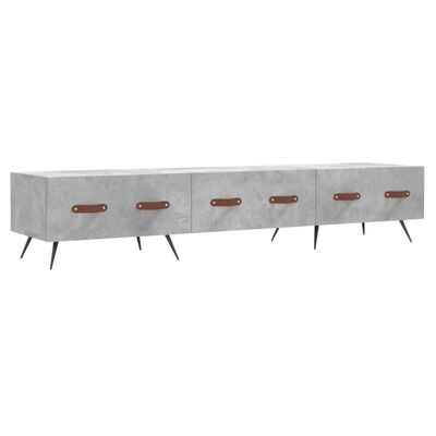 vidaXL Meuble TV gris béton 150x36x30 cm bois d'ingénierie