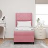 vidaXL Lit &agrave; ressorts avec matelas avec LED Rose 80 x 200 cm Velours