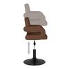 vidaXL Chaises pivotantes &agrave; manger lot de 2 marron tissu