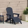 vidaXL Chaise Adirondack Bleu marine 74 x 82 x 92cm HDPE