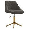 vidaXL Chaises pivotantes &agrave; manger lot de 6 gris fonc&eacute; velours