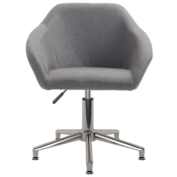 vidaXL Chaises pivotantes &agrave; manger lot de 2 gris clair tissu