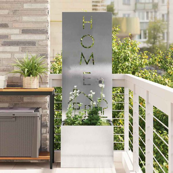 vidaXL &Eacute;cran de confidentialit&eacute; de jardin Fretwork Argent 50 x 140 cm