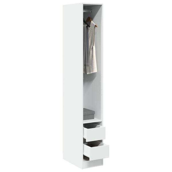 vidaXL Garde-robe Blanc 30x50x200 cm Bois d'ing&eacute;nierie