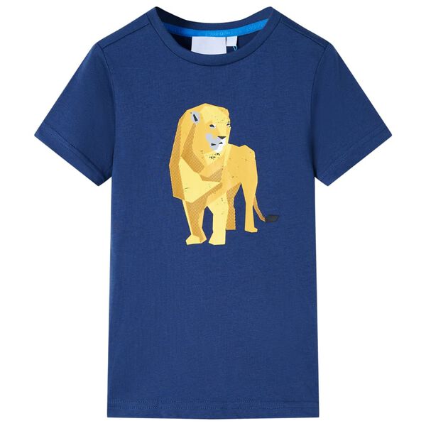 T-shirt pour enfants bleu fonc&eacute; 92