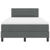 vidaXL Lit &agrave; ressorts avec matelas Gris fonc&eacute; 120 x 200 cm tissu