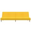 vidaXL Canap&eacute;-lit &agrave; 2 places avec repose-pied Jaune Tissu