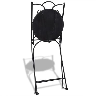 vidaXL Chaises pliables de bistro lot de 2 Céramique Terre cuite blanc