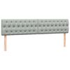vidaXL Sommier &agrave; lattes de lit et matelas et LED gris clair 180x210cm velours