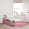 vidaXL Lit avec rangement et matelas Rose 100 x 200 cm Velours