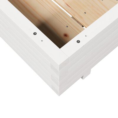 vidaXL Jardinière blanc 100x100x26,5 cm bois de pin massif