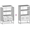 vidaXL Buffet haut anthracite 68x39x123 cm acier
