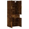 vidaXL Buffet haut Ch&ecirc;ne fum&eacute; 69,5x34x180 cm Bois d'ing&eacute;nierie