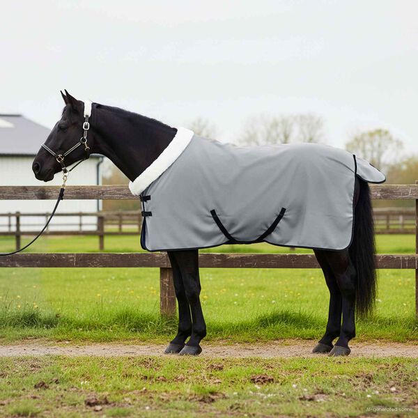 vidaXL Couverture &Eacute;quine Vert fonc&eacute; complet 105 cm Fleece polaire