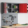 vidaXL Ensemble d'armoires &agrave; outils 3 pcs Rouge Acier enduit de poudre