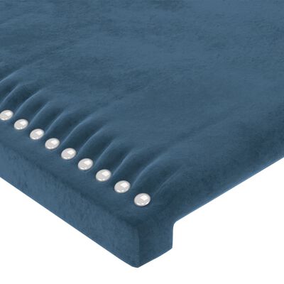 vidaXL Cadre de lit avec tête de lit Bleu foncé 100x200 cm Velours
