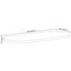vidaXL Dessus de table 90x40x2,5 cm ovale bois massif de manguier