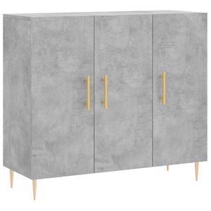 vidaXL Buffet gris b&eacute;ton 90x34x80 cm bois d'ing&eacute;nierie
