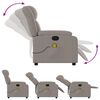 vidaXL Fauteuil de massage inclinable Taupe Tissu